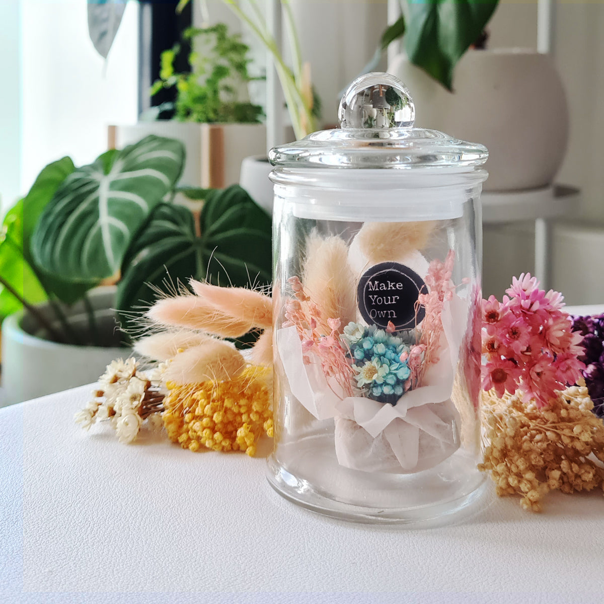 event booth floral arrangement dried preserved flowers workshop activity singapore