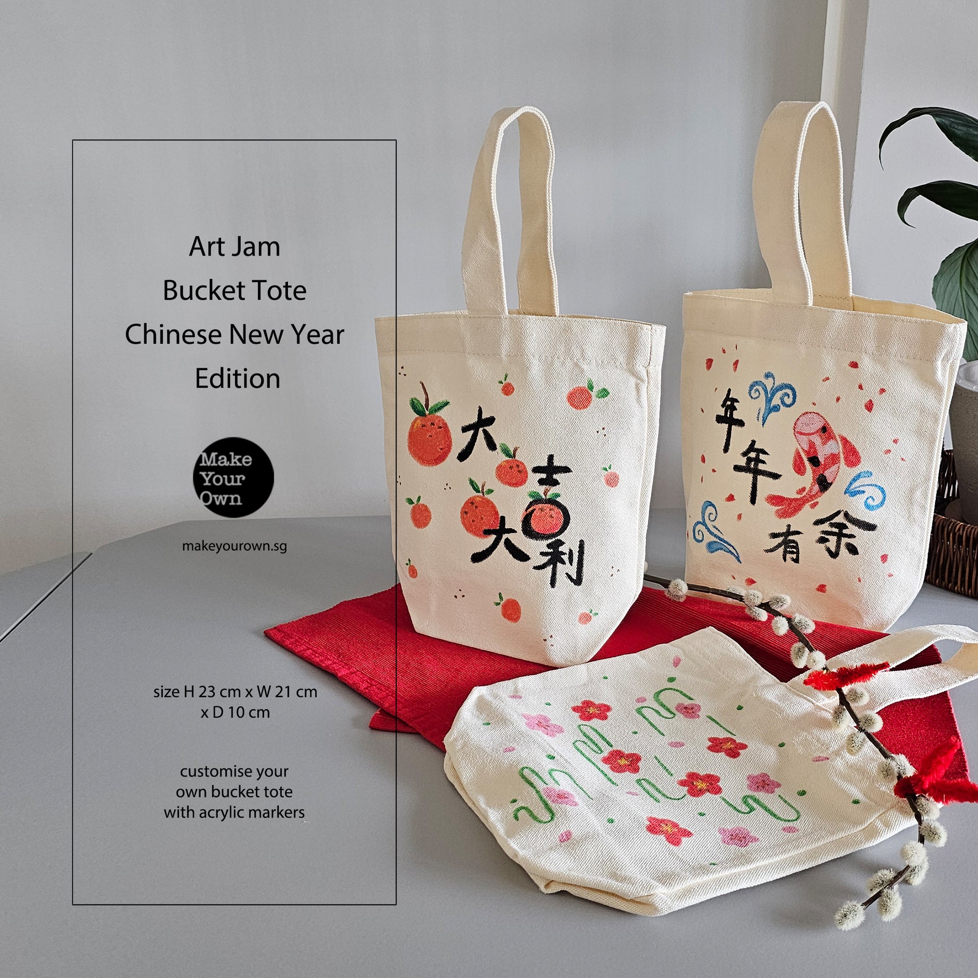 Corporate Art Jam - Bucket Tote (Chinese New Year Edition)