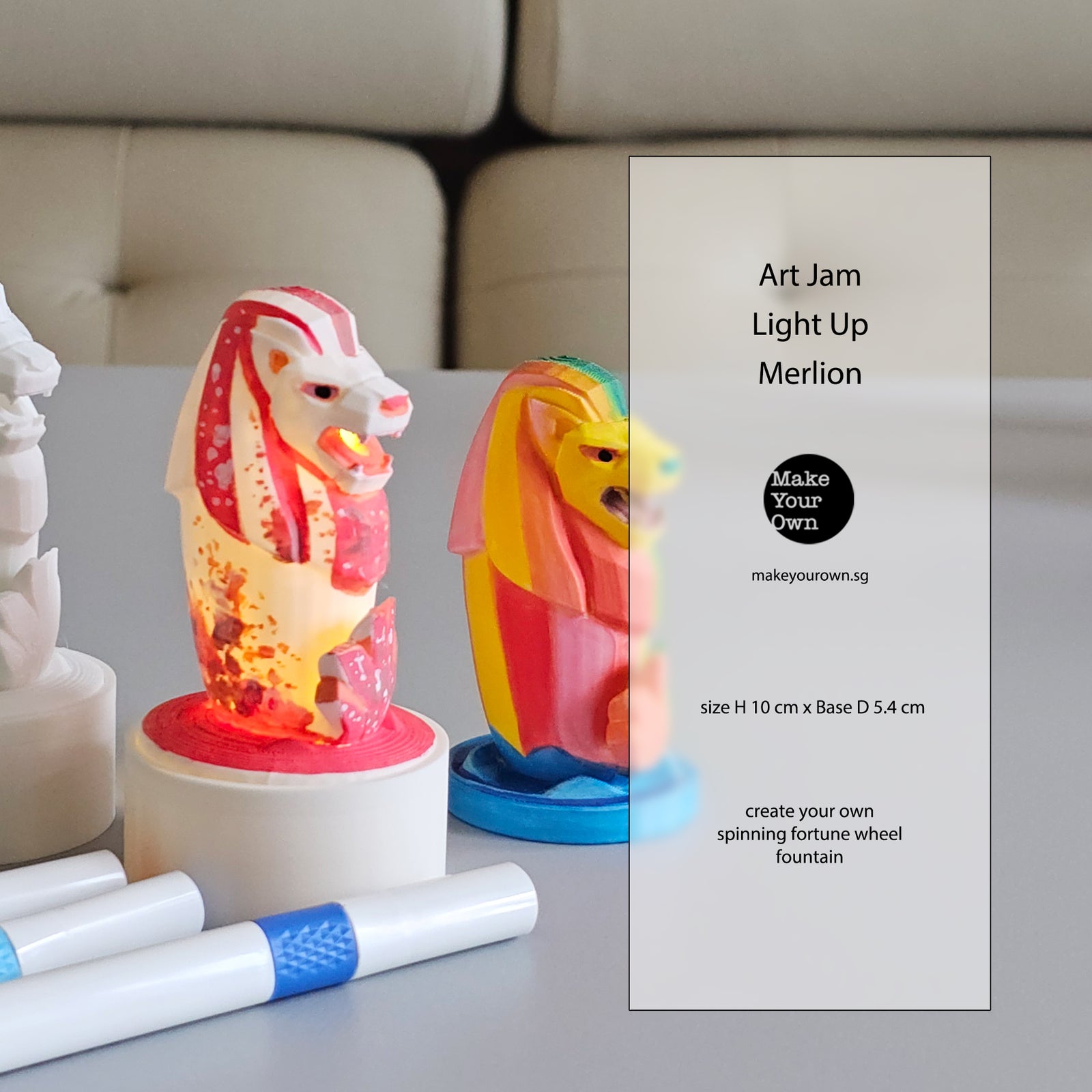 national day merlion light up Singapore corporate art jam workshop