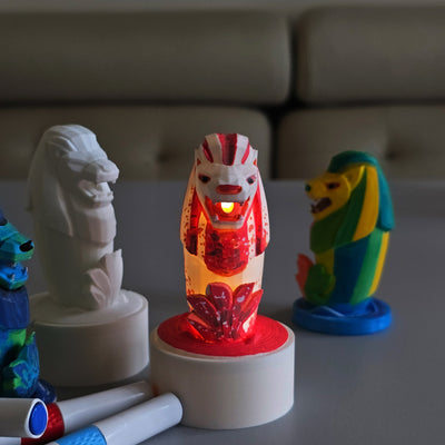 make your own national day merlion light up Singapore corporate art jam