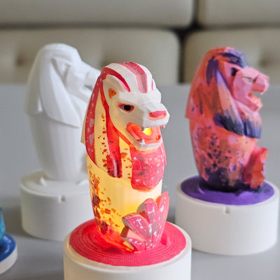 make your own national day merlion light up Singapore corporate art jam