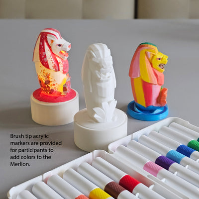 make your own national day merlion light up Singapore corporate art jam