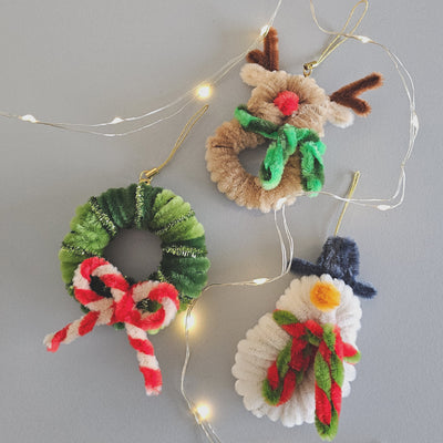 make your own corporate workshop Singapore Christmas wire art chenille pipe cleaner craft plushie ornament bauble bag charm
