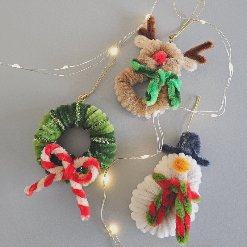 make your own corporate workshop Singapore Christmas wire art chenille pipe cleaner craft plushie ornament bauble bag charm