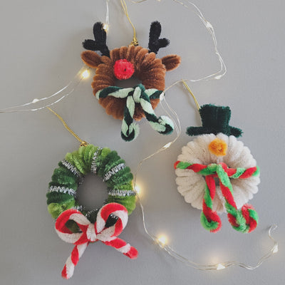 make your own corporate workshop Singapore Christmas wire art chenille pipe cleaner craft plushie ornament bauble bag charm