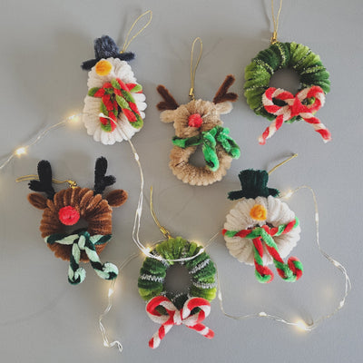 make your own corporate workshop Singapore Christmas wire art chenille pipe cleaner craft plushie ornament bauble bag charm