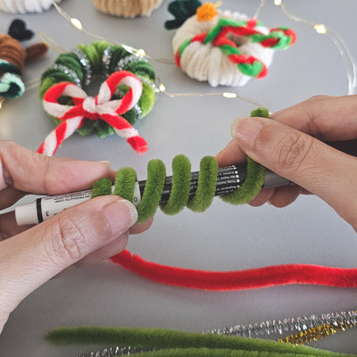 make your own corporate workshop Singapore Christmas wire art chenille pipe cleaner craft plushie ornament bauble bag charm