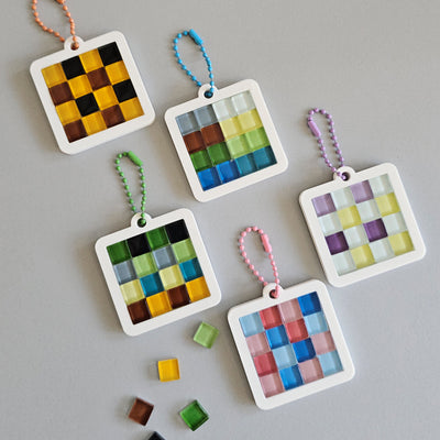 make your own Singapore corporate event booth fringe activity mosaic tile keychain do it yourself