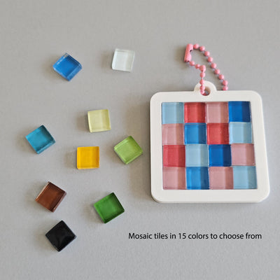 make your own Singapore corporate event booth fringe activity mosaic tile keychain do it yourself