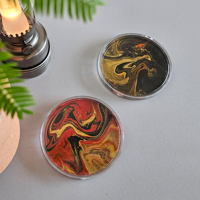 art jam acrylic pour coaster event booth fringe activity kids friendly mental wellness Singapore Make Your Own