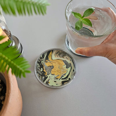 art jam acrylic pour coaster event booth fringe activity kids friendly mental wellness Singapore Make Your Own