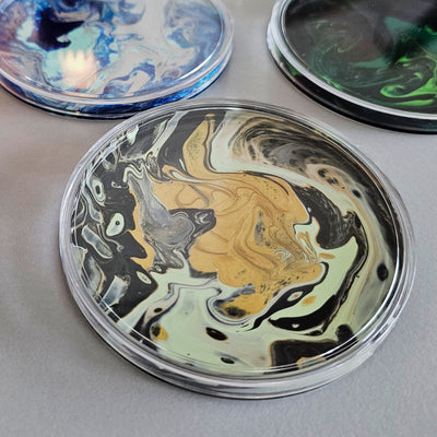 art jam acrylic pour coaster event booth fringe activity kids friendly mental wellness Singapore Make Your Own