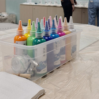 art jam acrylic pour coaster event booth fringe activity kids friendly mental wellness Singapore Make Your Own