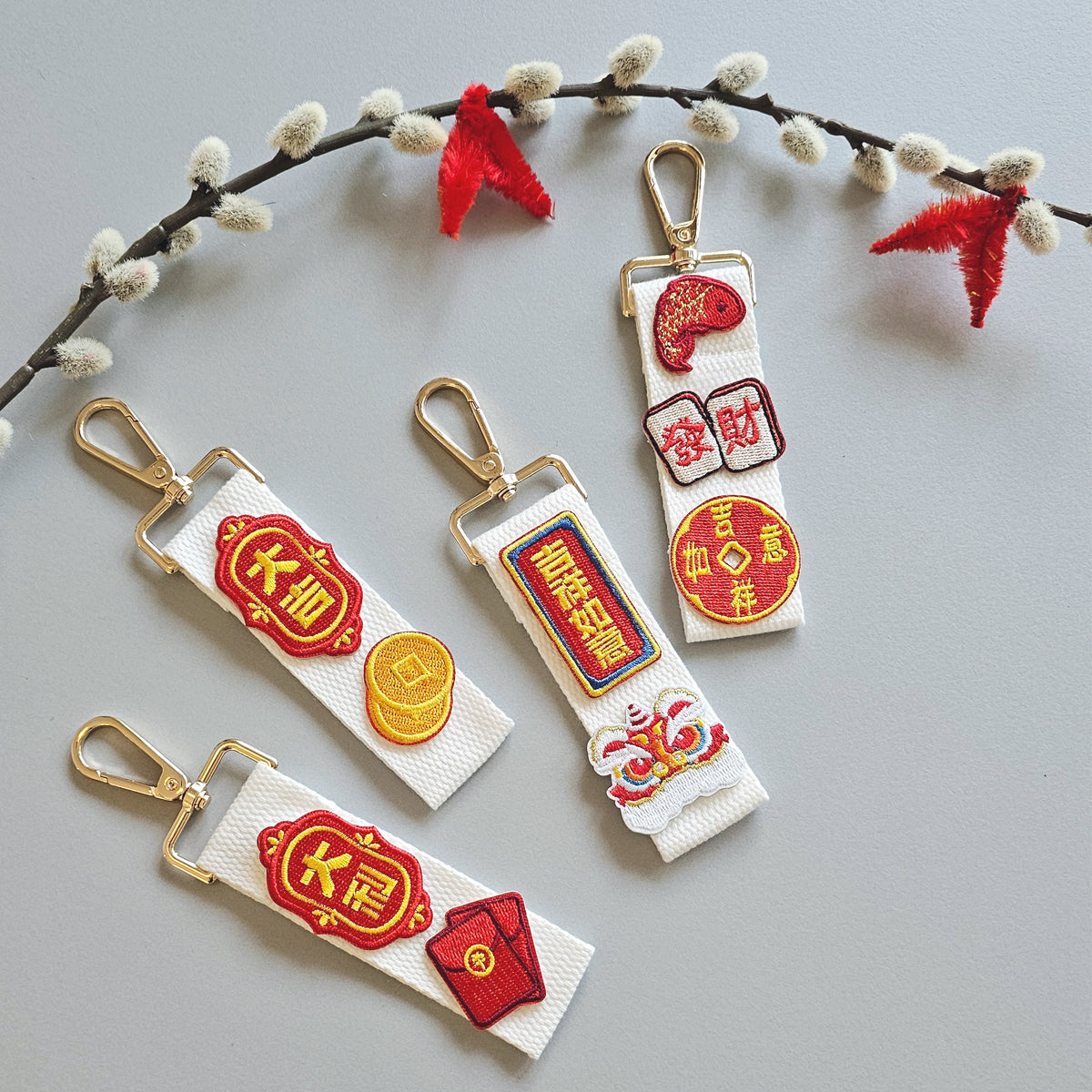 Chinese New Year make your own event booth fringe activity bag tag charm embroidery patches customise your own Singapore