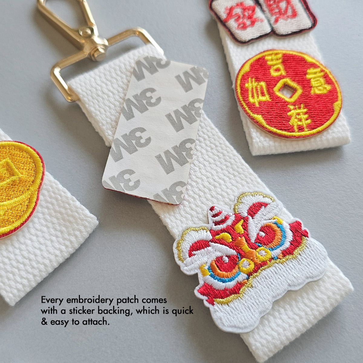 Chinese New Year make your own event booth fringe activity bag tag charm embroidery patches customise your own Singapore