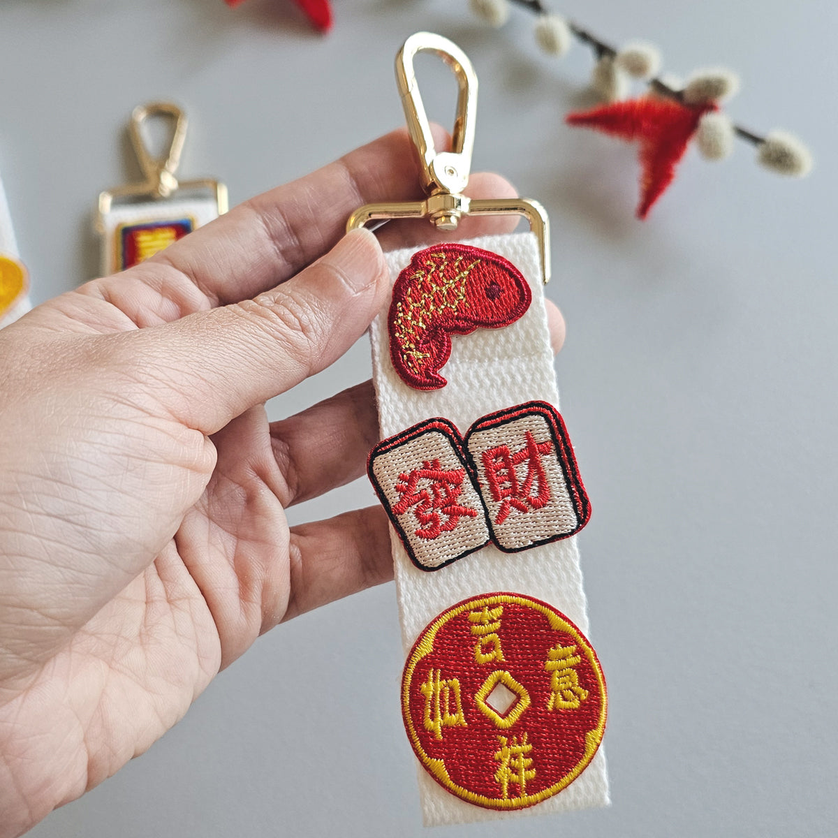 Chinese New Year make your own event booth fringe activity bag tag charm embroidery patches customise your own Singapore