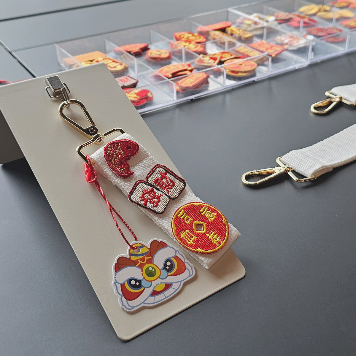 Chinese New Year make your own event booth fringe activity bag tag charm embroidery patches customise your own Singapore