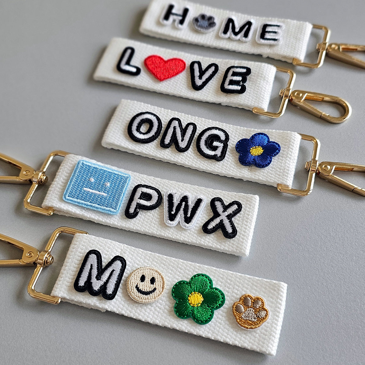 make your own event booth fringe activity name alphabet bag tag charm embroidery patches customise your own Singapore