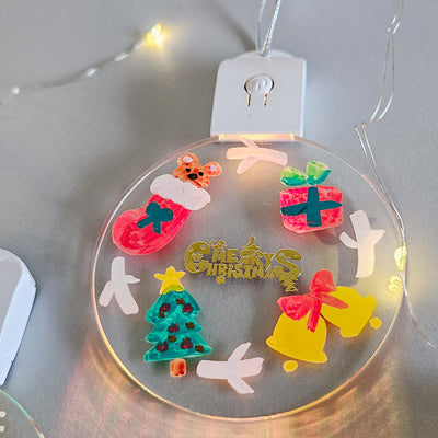 make your own light up tag celebrate Christmas ornament bauble painting event booth fridge activity Singapore