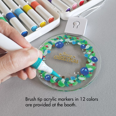 make your own light up tag celebrate Christmas ornament bauble painting event booth fridge activity Singapore