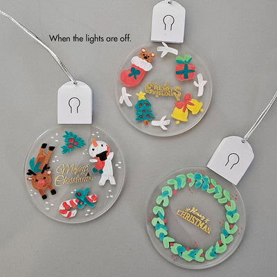 make your own light up tag celebrate Christmas ornament bauble painting event booth fridge activity Singapore