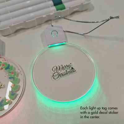 make your own light up tag celebrate Christmas ornament bauble painting event booth fridge activity Singapore