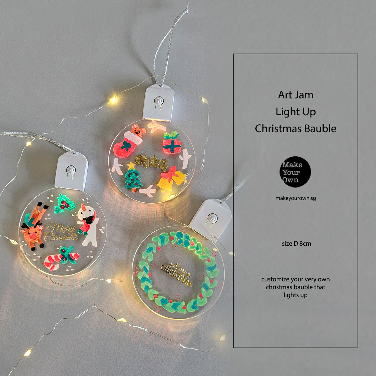 Corporate Art Jam - Light Up Christmas Bauble