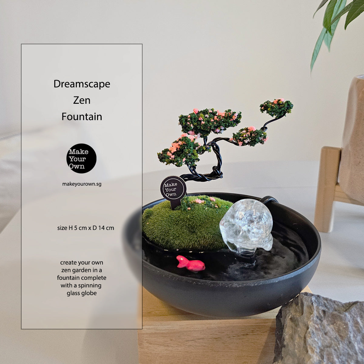 mental wellness bonsai tree zen fountain corporate workshop singapore make your own