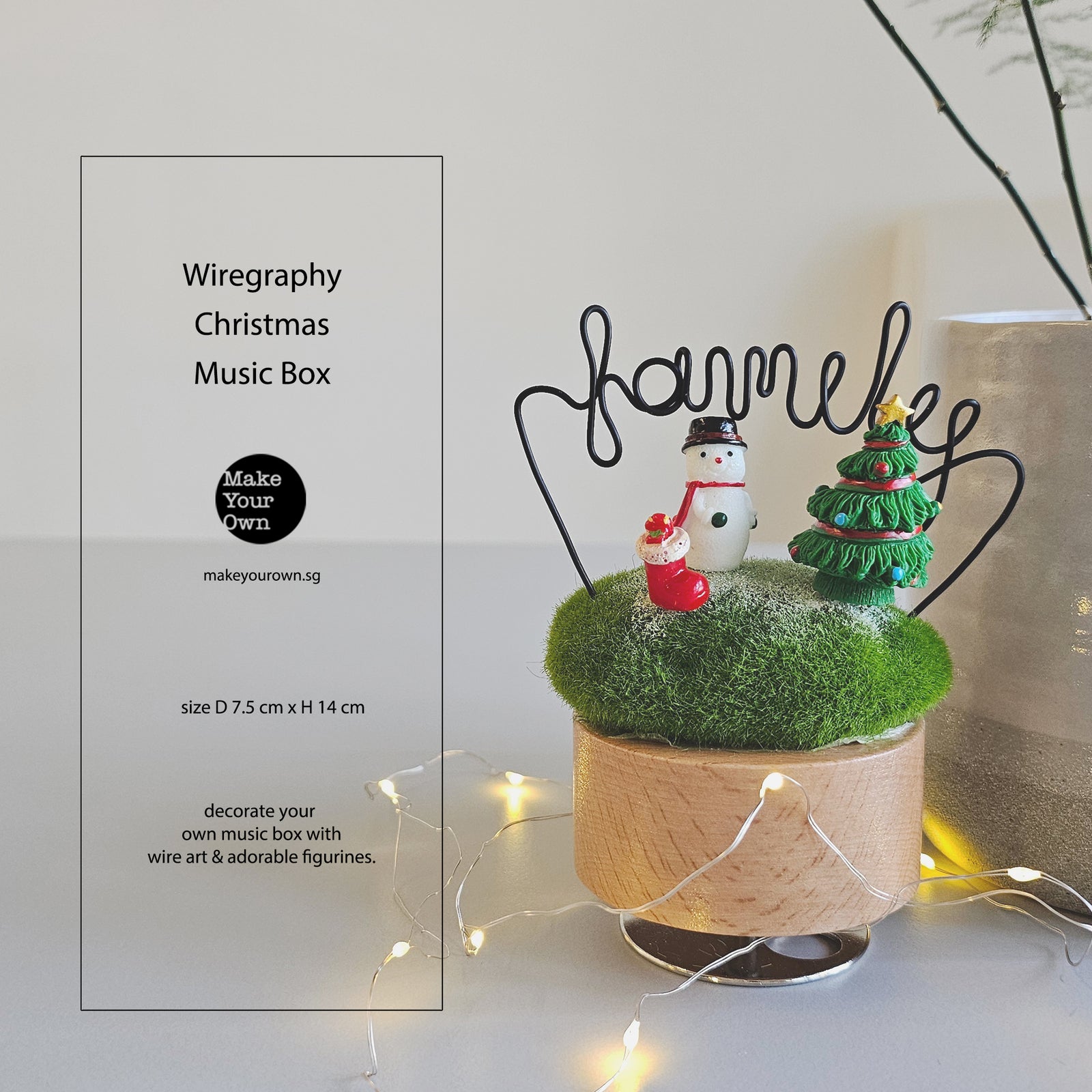 musical music box wire art mental wellness Christmas corporate workshop Singapore teambuilding make your own