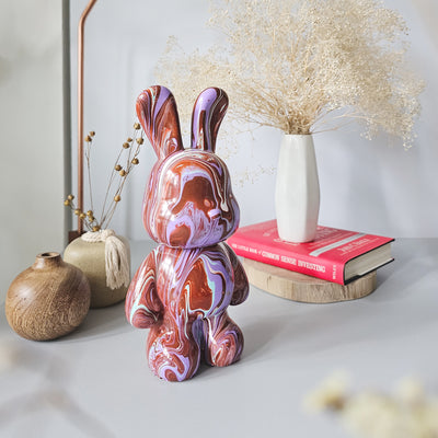 Corporate Workshop Art Jam Acrylic Pour on Bear Bearbrick Rabbit Bunny Singapore