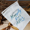 Bridesmaid/Wedding modern calligraphy customised quote on fabric pouch