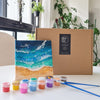 Art Jam on Canvas - Beach Waves (15cm X 15cm canvas) DIY kit