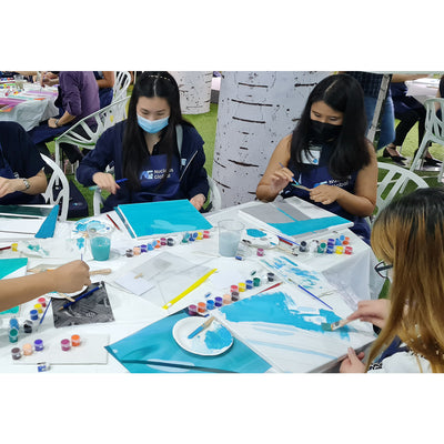 art jam canvas teambuilding workshop singapore corporate
