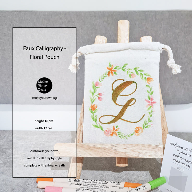 Corporate Faux Calligraphy Workshop - Floral Pouch