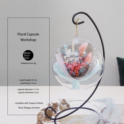 Virtual Zoom Corporate Floral Capsule Workshop Singapore Korean Bouquet Wrapping Dried Preserved Flowers