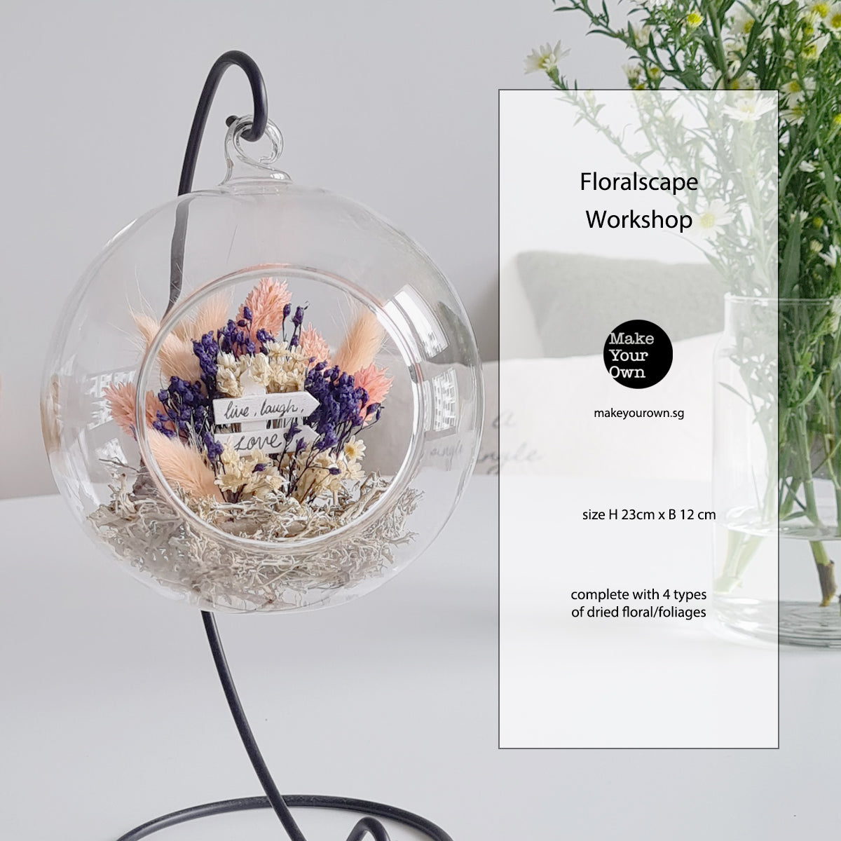 Corporate Dried Preserved Flower Workshop Singapore