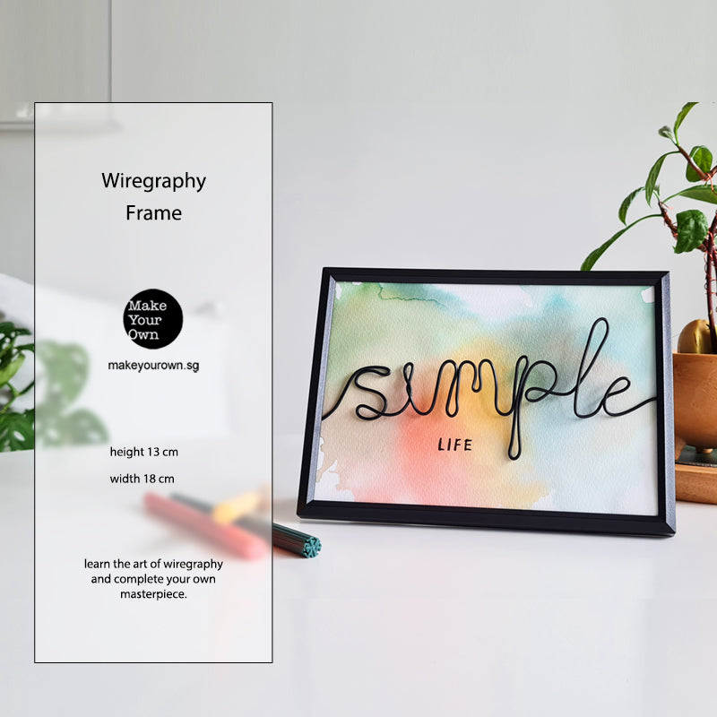 wire art watercolor virtual corporate workshop Singapore